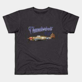 Thunderbolt P-47 Fighter Kids T-Shirt
